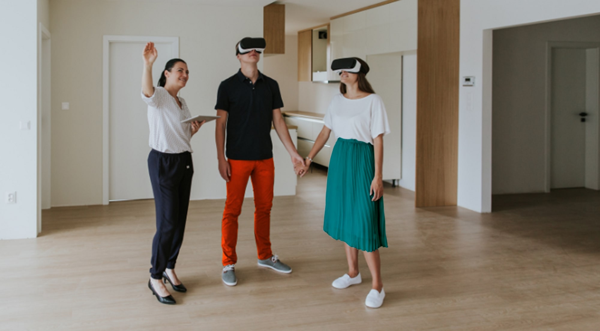 Clients using virtual and augmented reality