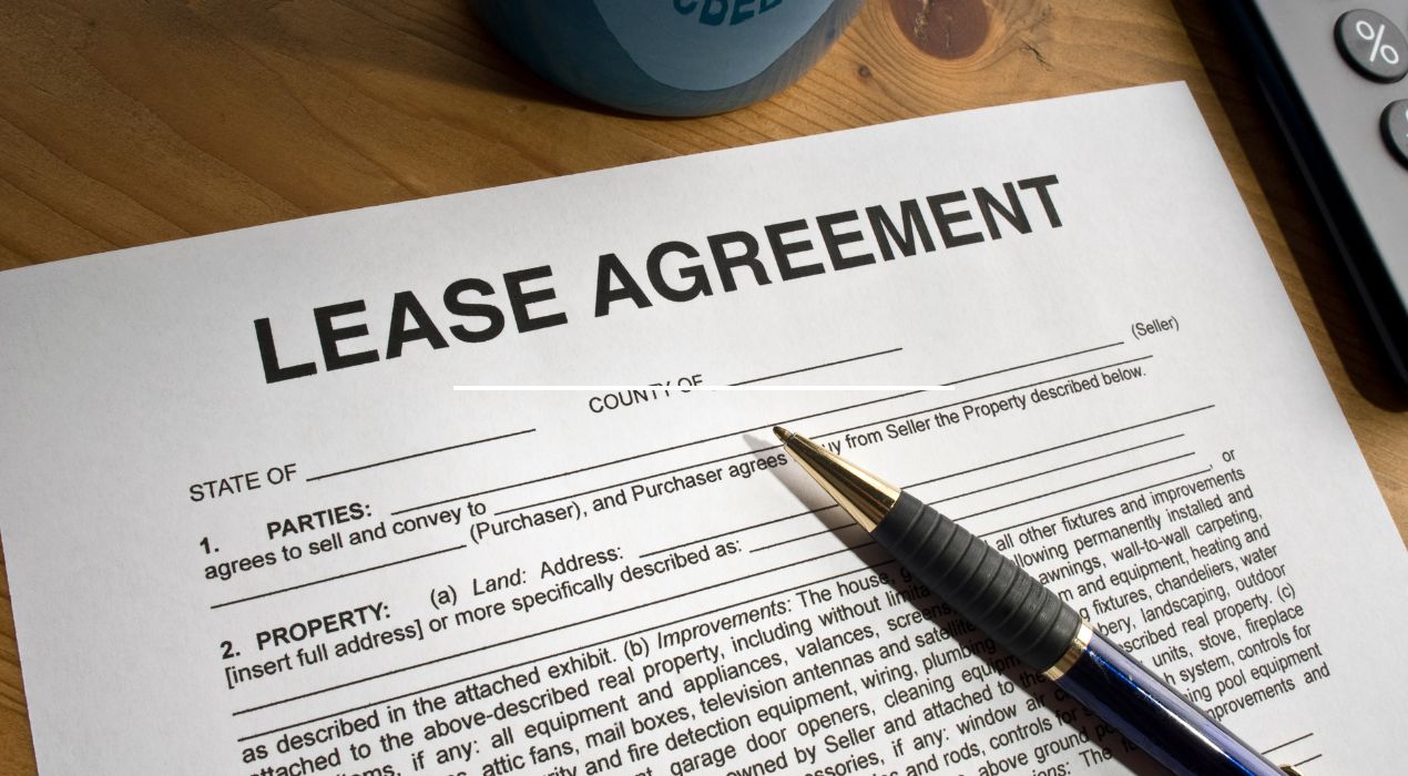 A lease agreement form